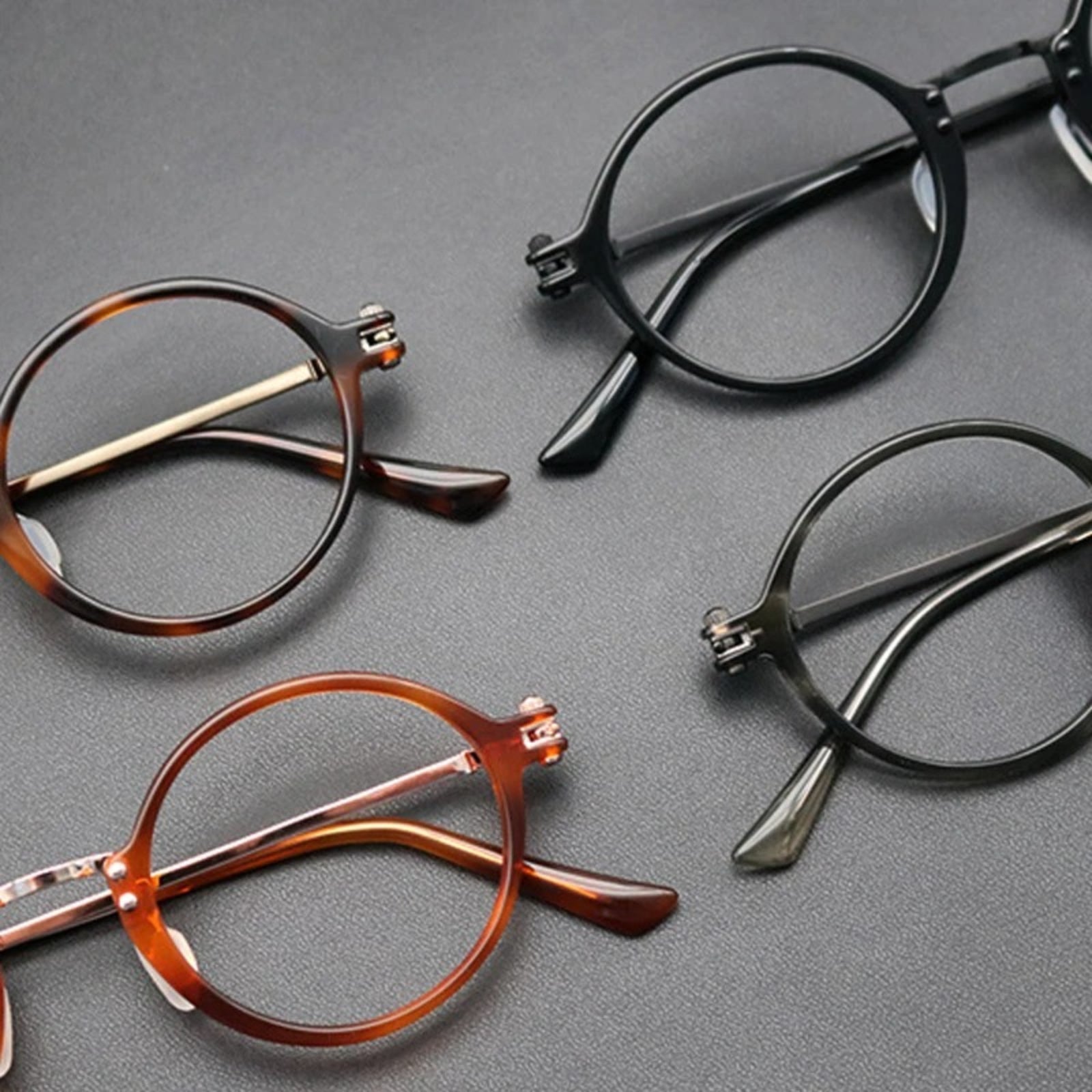 Titanium Acetate Round Prescription Eyeglasses | Retro Optical Frame for Rx Lenses – CINILY UK temple detail