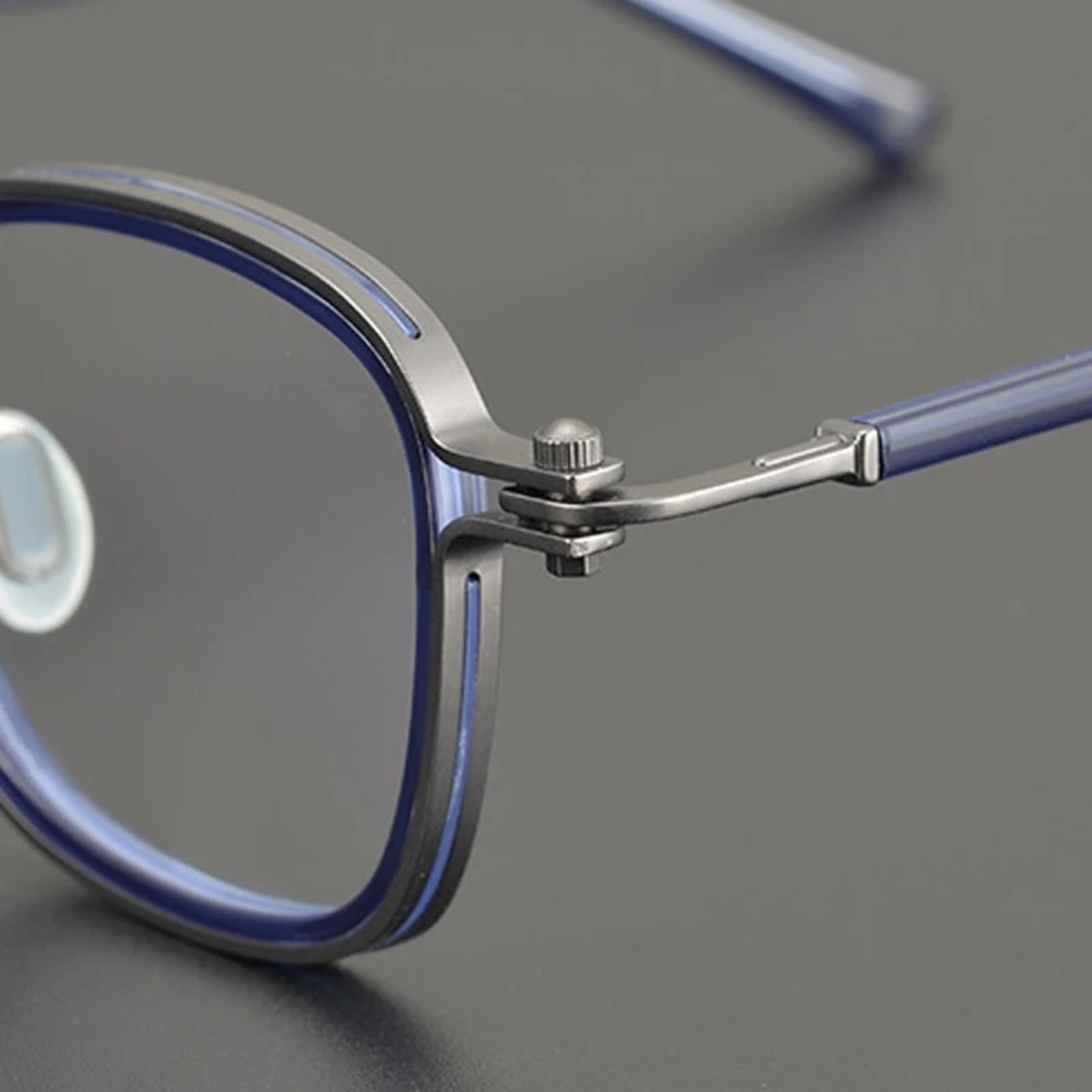 Alloy Blue Square Prescription Eyeglasses | Lightweight Optical Frame for Rx Lenses – CINILY UK front view