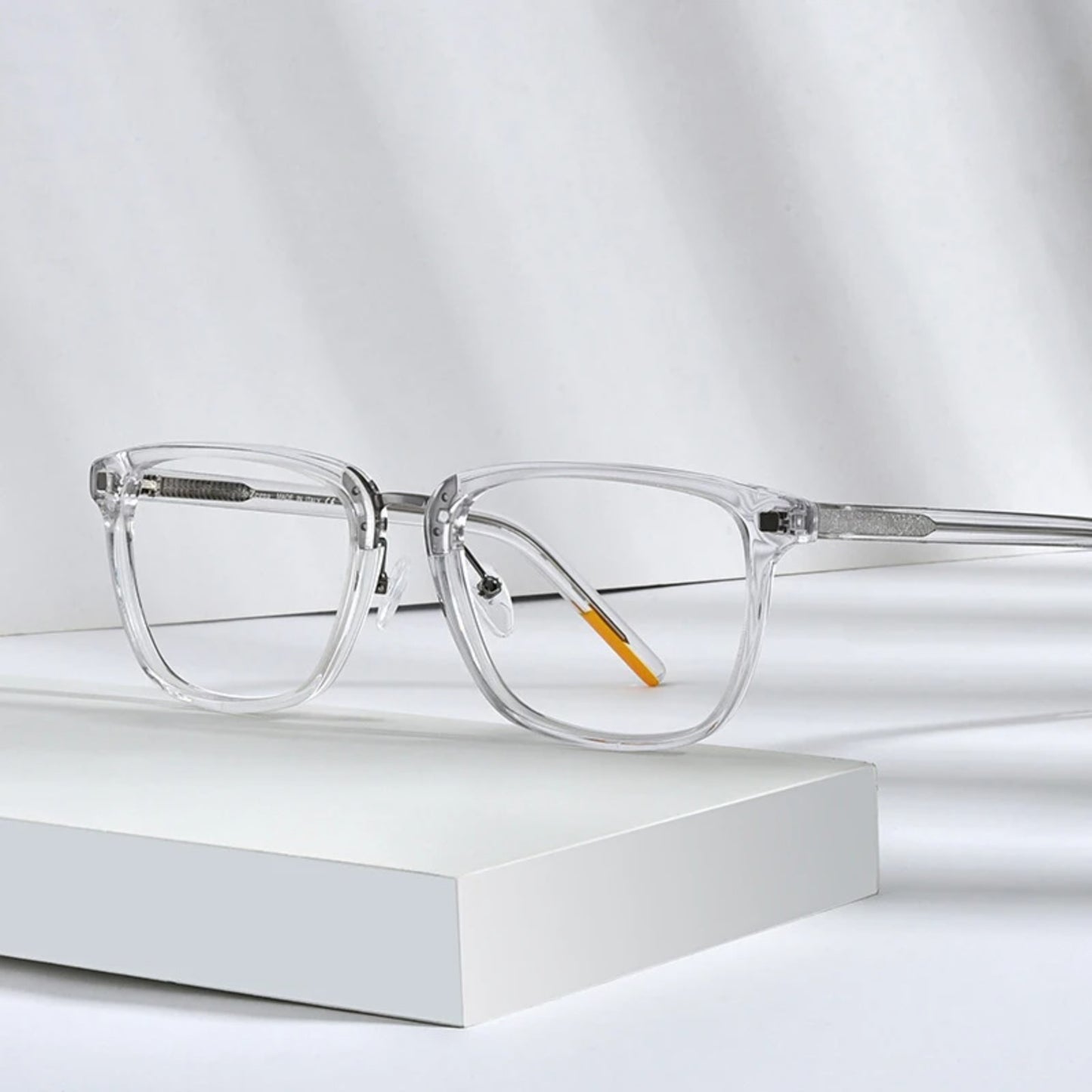 Crystal Acetate Square Eyeglasses