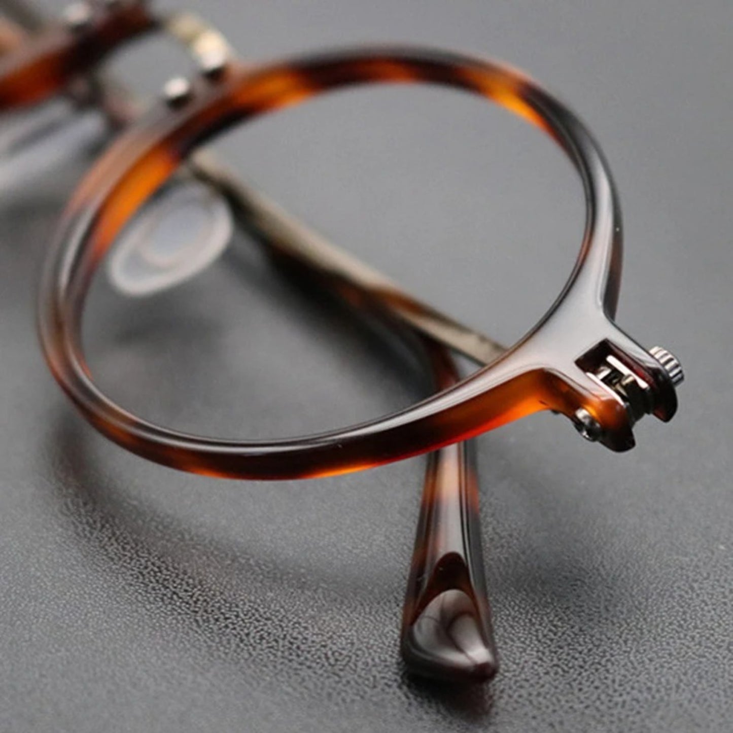 Titanium Acetate Round Eyeglasses