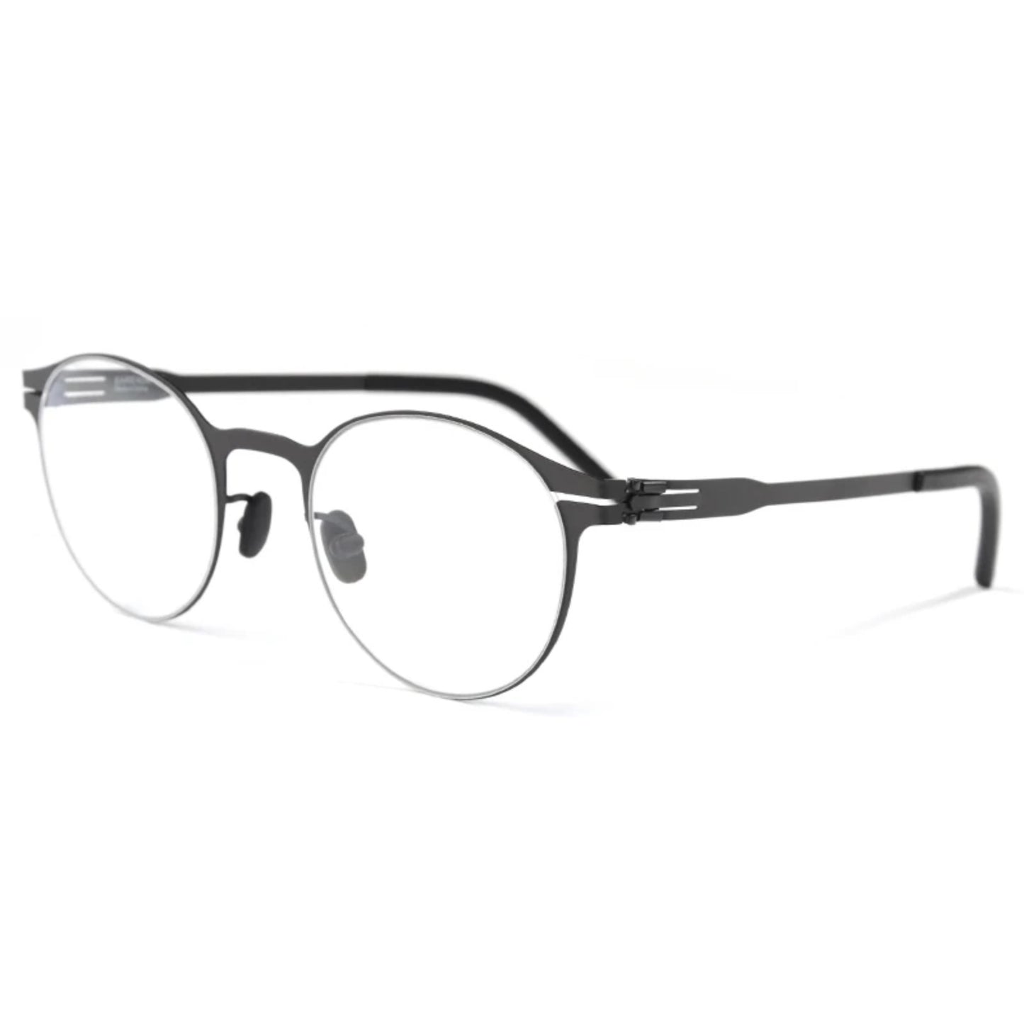 Stainless Steel Screwless Round Eyeglasses