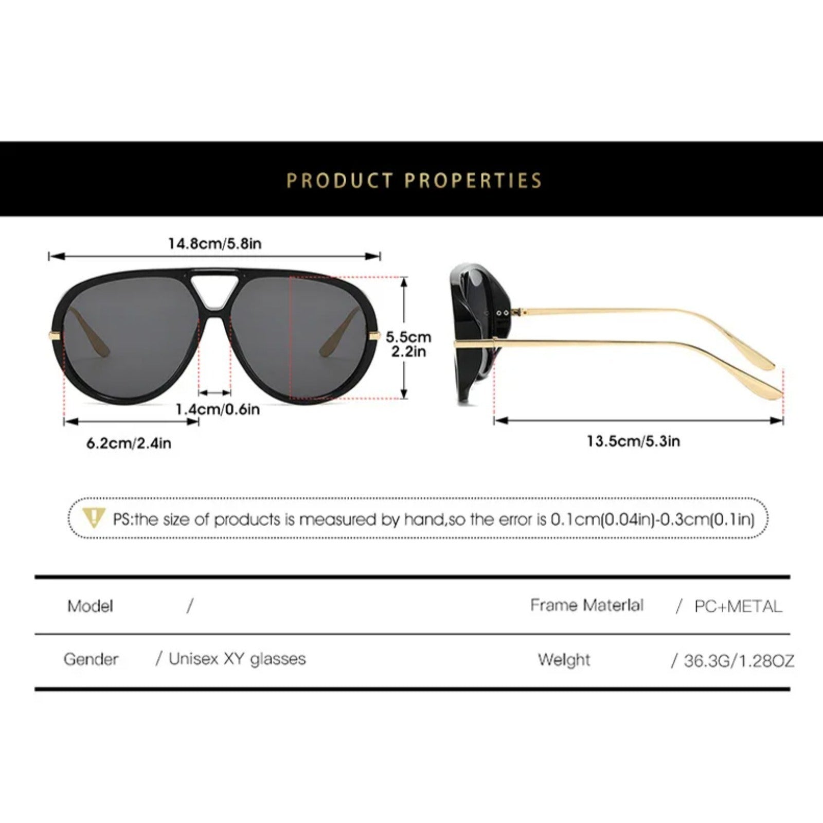 Oversized Double-Bridge Gradient UV400 Sunglasses | Luxury Women’s Shades – CINILY UK additional product view