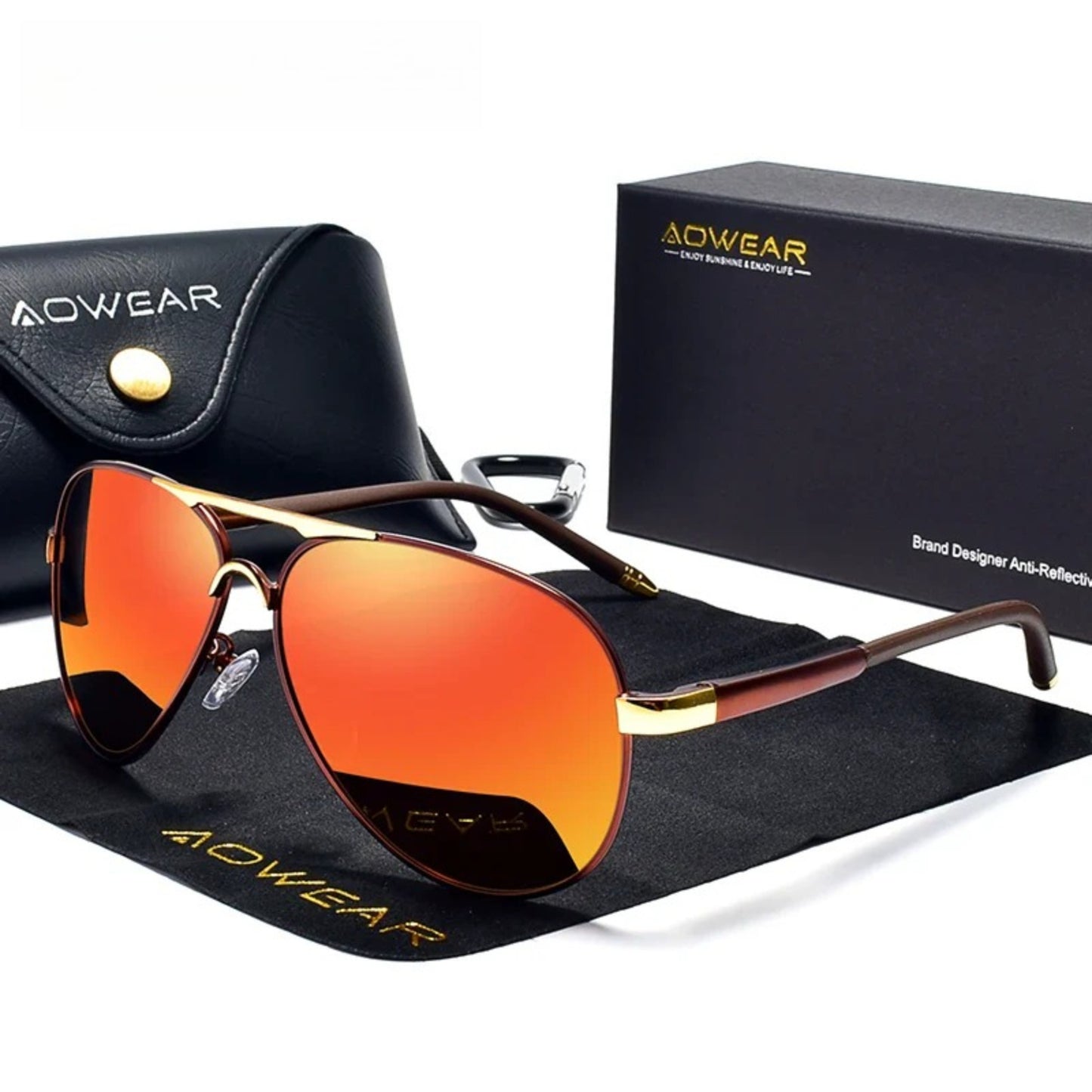 Alloy Pilot Polarized Mirror UV400 Sunglasses