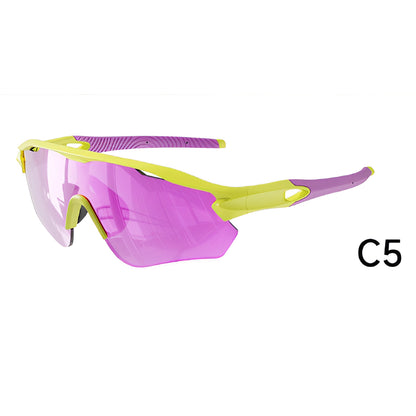 TR90 Half-Rim Windproof Sports Sunglasses for Cycling, Hiking and Outdoor Use