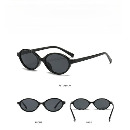 Small Oval UV400 Sunglasses | Vintage Unisex Fashion Shades – CINILY UK additional product view