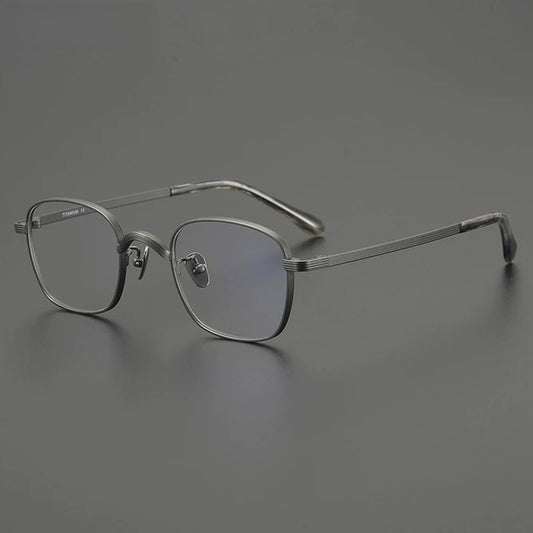 Titanium Square Prescription Eyeglasses