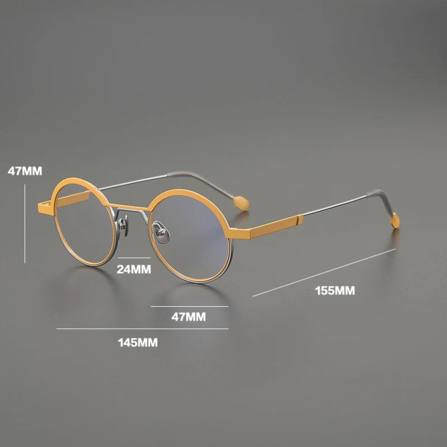 Ultra-Light Titanium Round Eyeglasses