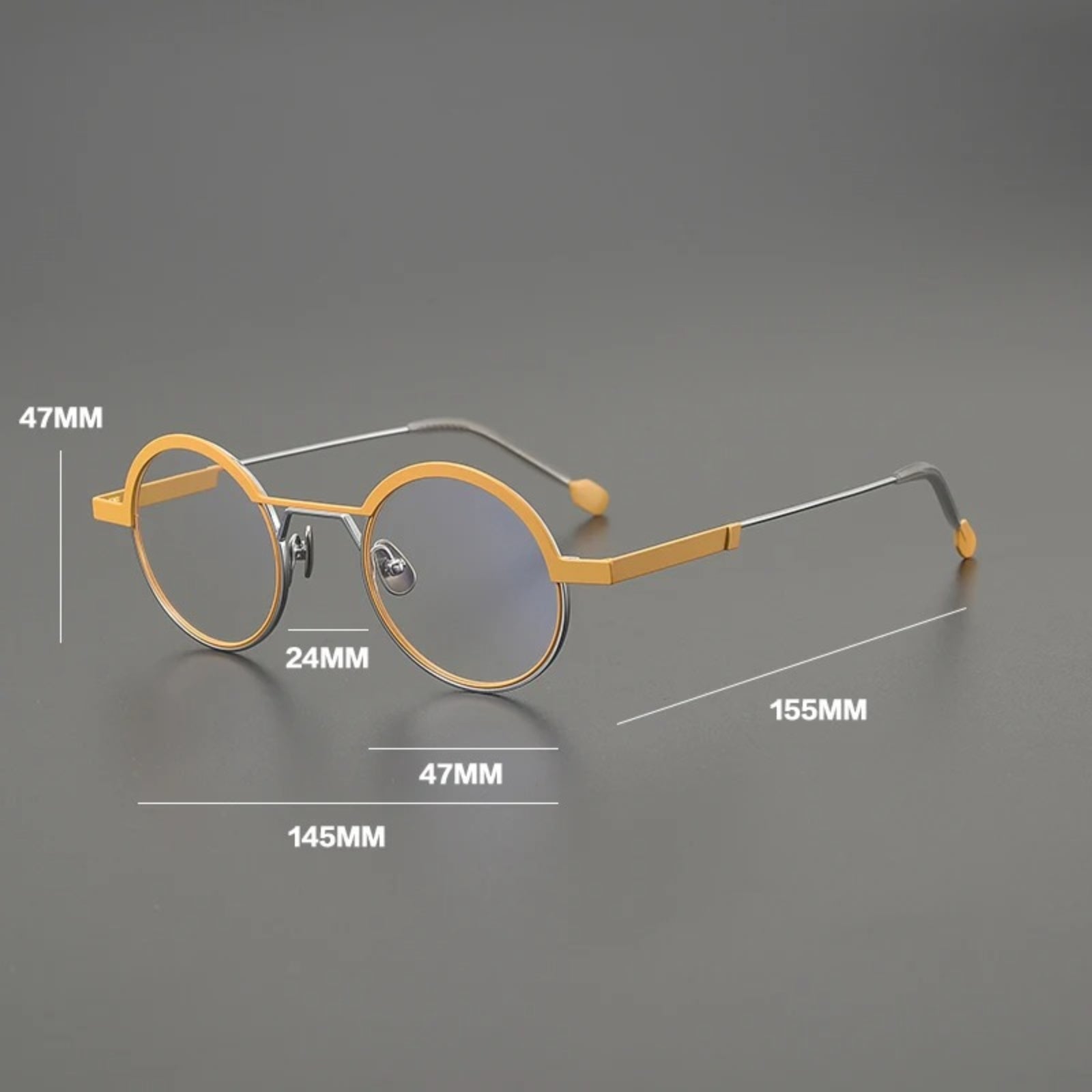 Ultra-Light Titanium Round Prescription Eyeglasses | Minimal Optical Frame for Rx Lenses – CINILY UK temple detail