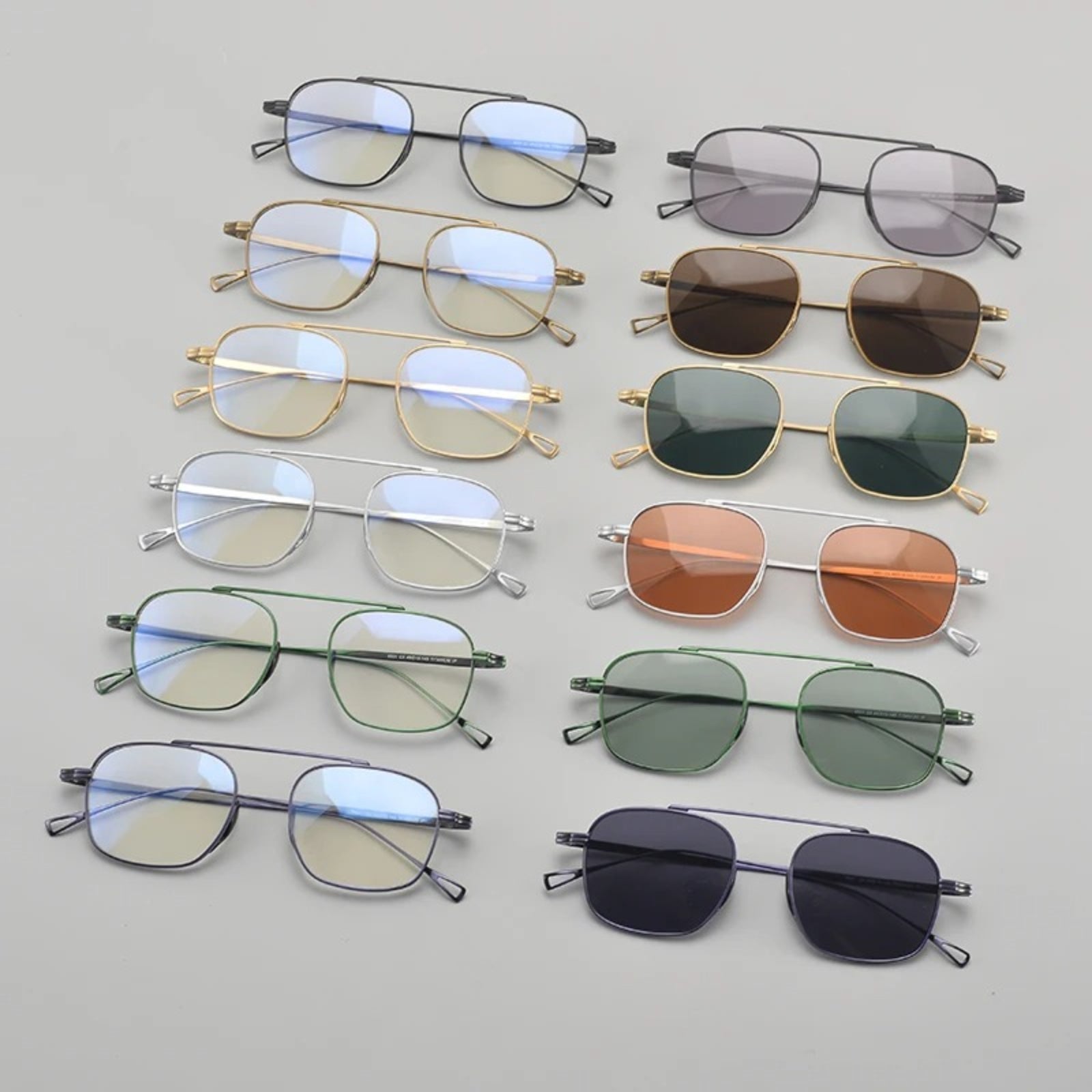 Petite Titanium Pilot Prescription Eyeglasses | Ultra-Light Optical Frame for Rx Lenses – CINILY UK additional product view