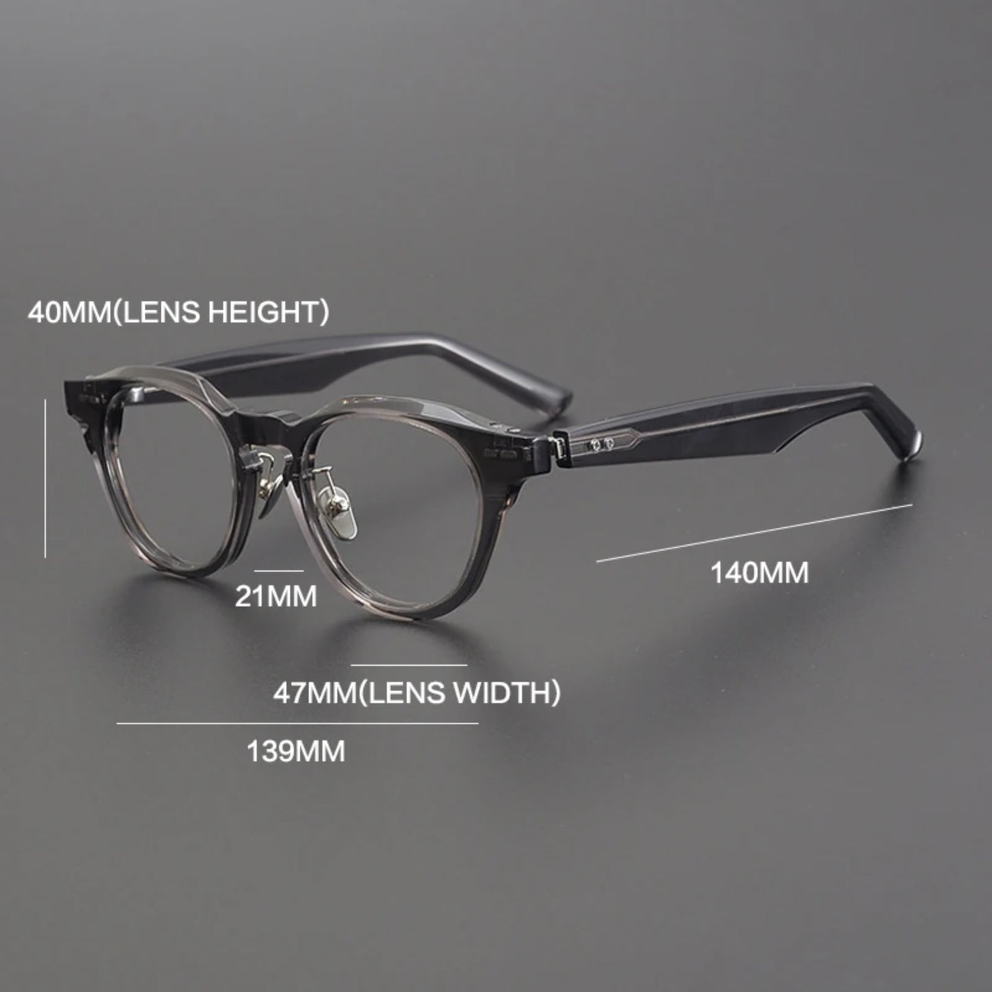 Japanese Acetate Keyhole Panto Eyeglasses