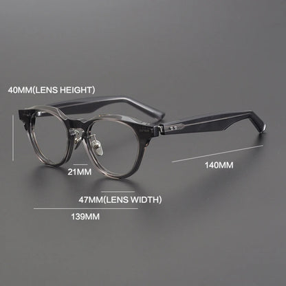 Japanese Acetate Keyhole Panto Eyeglasses