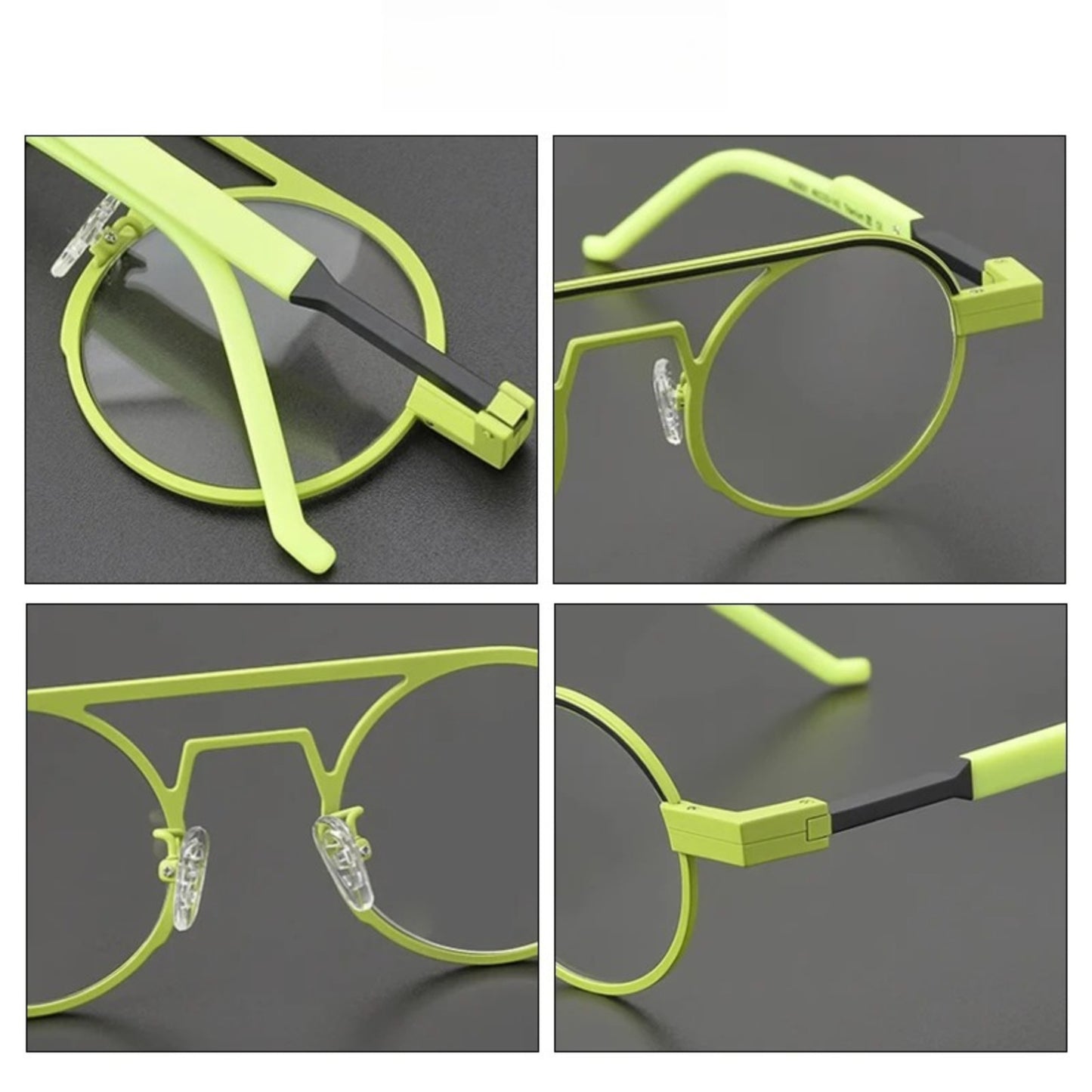 Titanium Neon Pilot Round Prescription Eyeglasses