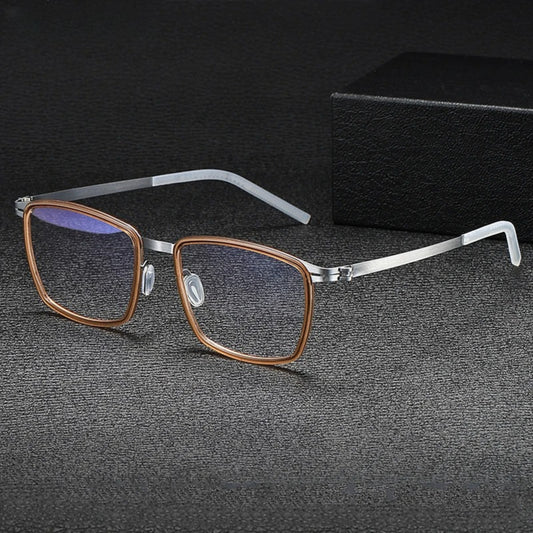 Acetate Screwless Square Eyeglasses