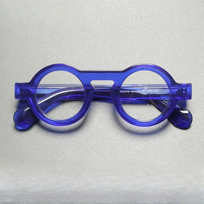 Handmade Acetate Round Prescription Glasses | Photochromic & Anti-Blue Light Options