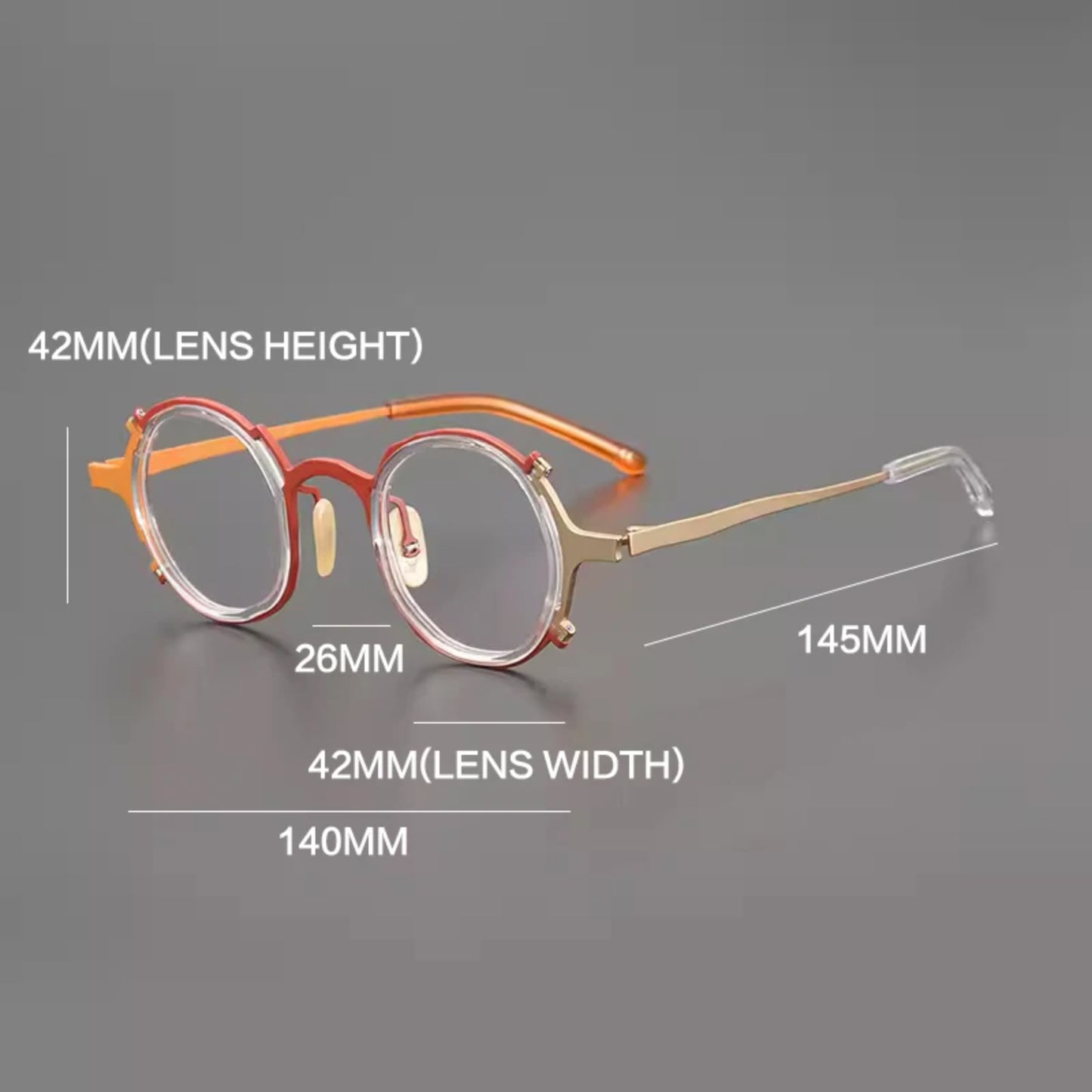 Titanium Retro Round Eyeglasses