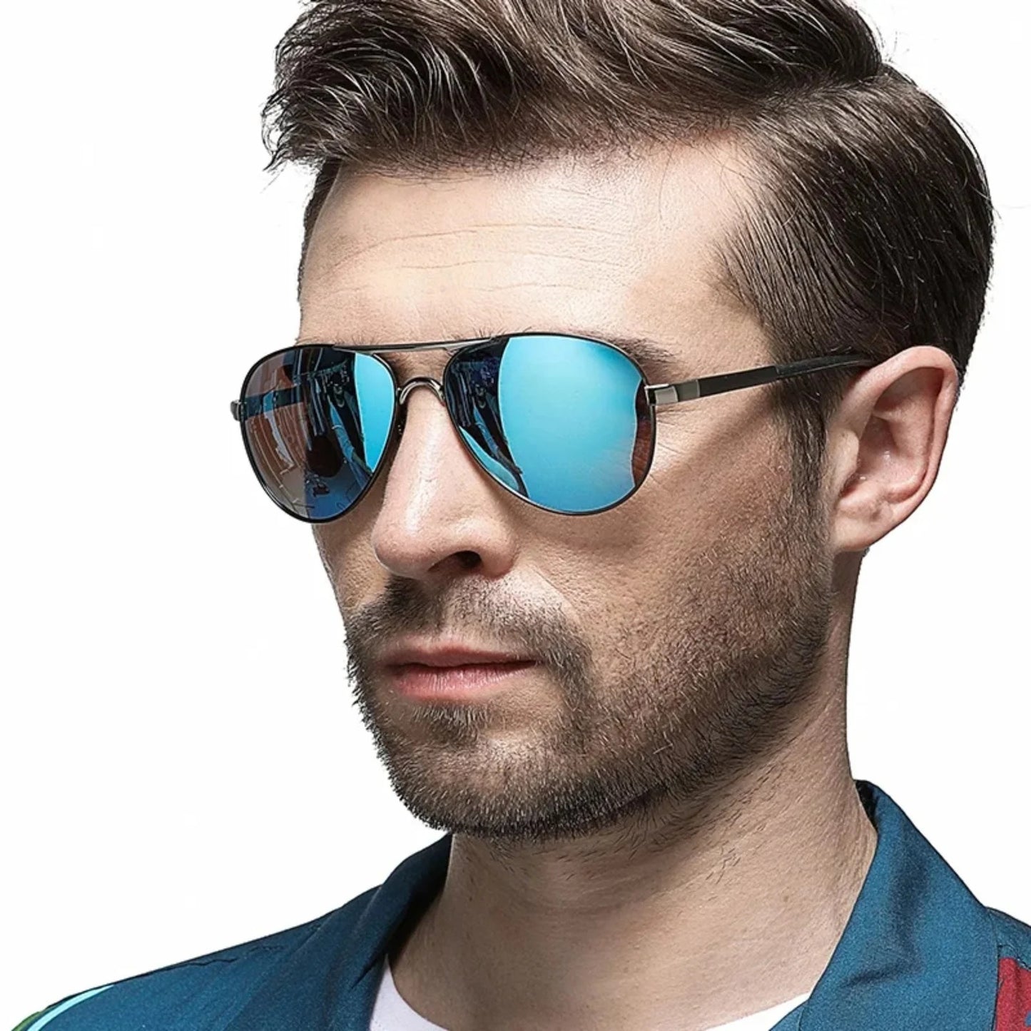 Alloy Pilot Polarized Mirror UV400 Sunglasses