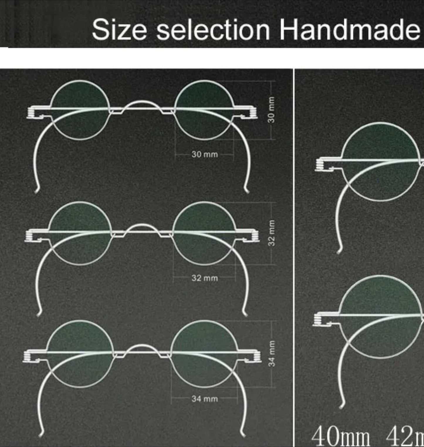 Vintage Handmade Small Round Prescription Glasses – Anti-Blue Light