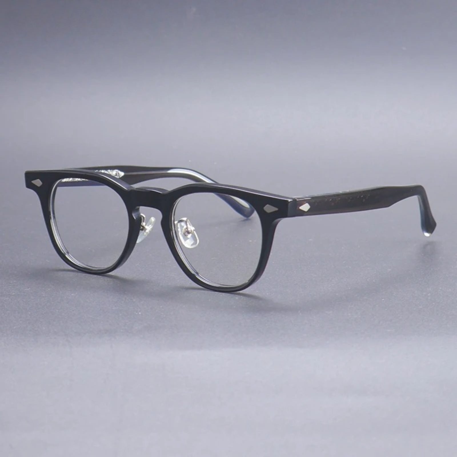 Acetate Keyhole Panto Prescription Eyeglasses | Retro Optical Frame for Rx Lenses – CINILY UK side view