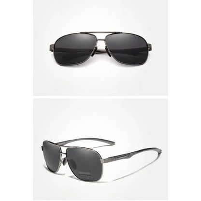 Aluminum Pilot Polarized UV400 Sunglasses | HD Driving Shades – CINILY UK temple detail