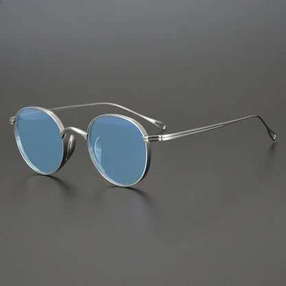Ultra-Light Pure Titanium Polarised Sunglasses | Vintage Round side view