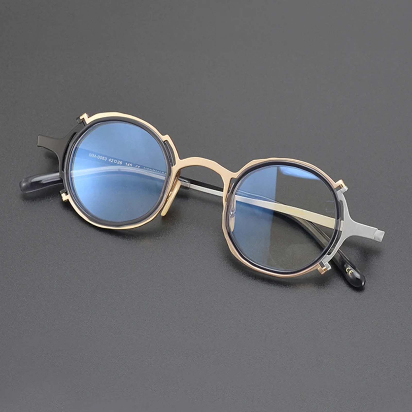 Titanium Retro Round Prescription Eyeglasses | Ultra-Light Optical Frame for Rx Lenses – CINILY UK lens detail