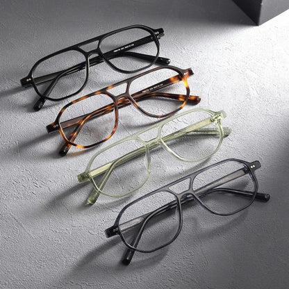 Acetate Tortoise Pilot Prescription Eyeglasses | Retro Optical Frame for Rx Lenses – CINILY UK lens detail