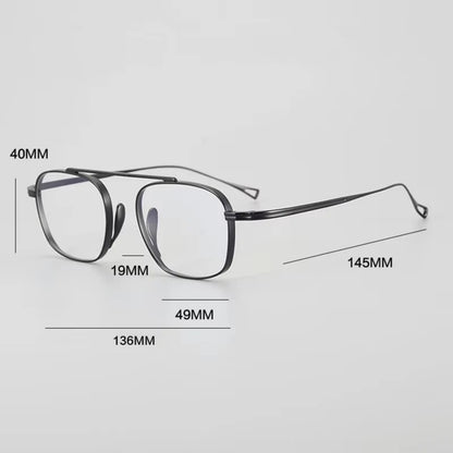 Petite Titanium Pilot Prescription Eyeglasses | Ultra-Light Optical Frame for Rx Lenses – CINILY UK additional product view