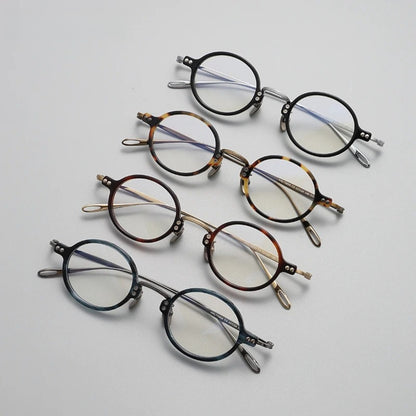 Petite Titanium Acetate Round Prescription Eyeglasses | Ultra-Light Optical Frame for Rx Lenses – CINILY UK additional product view