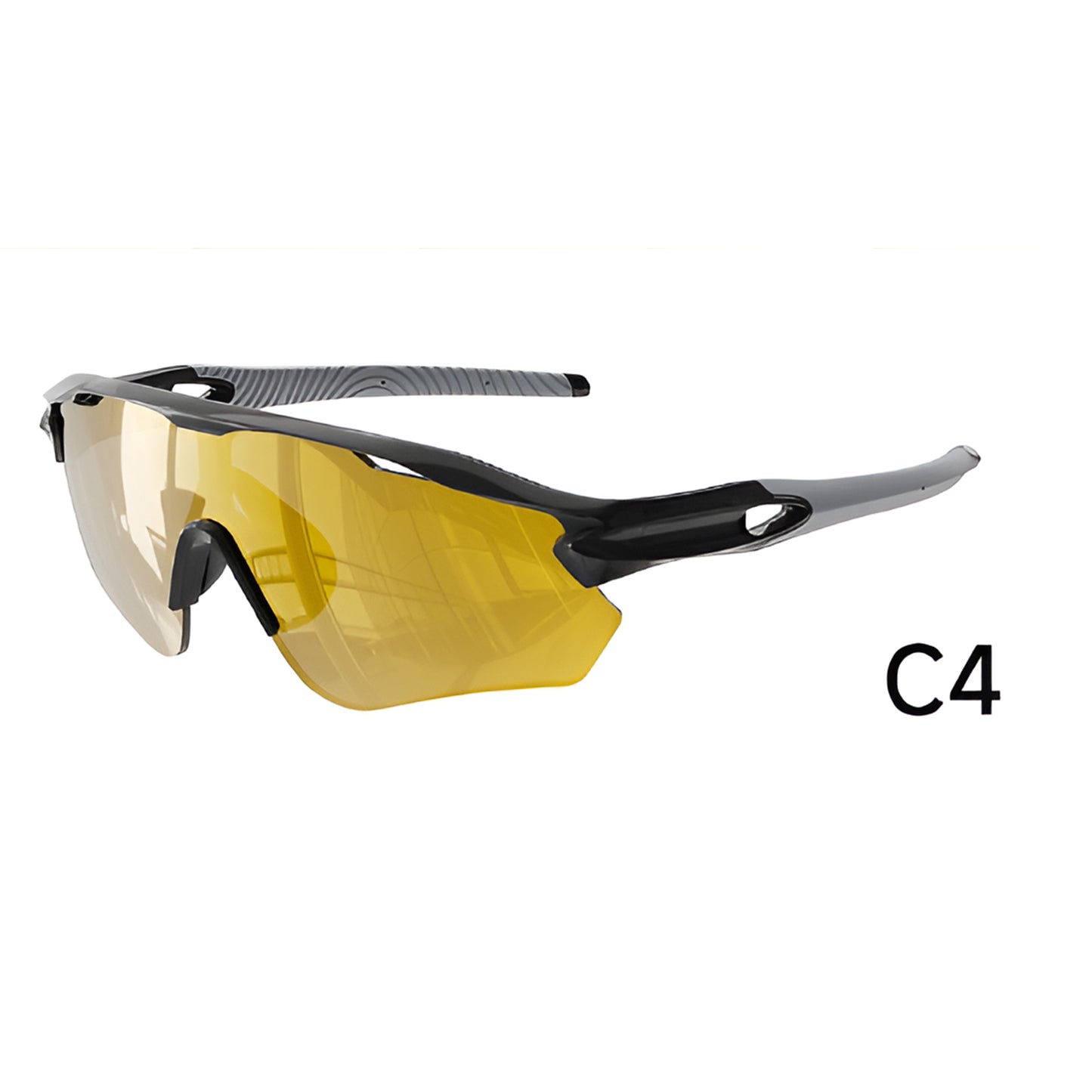 TR90 Half-Rim Windproof Sports Sunglasses for Cycling, Hiking and Outdoor Use
