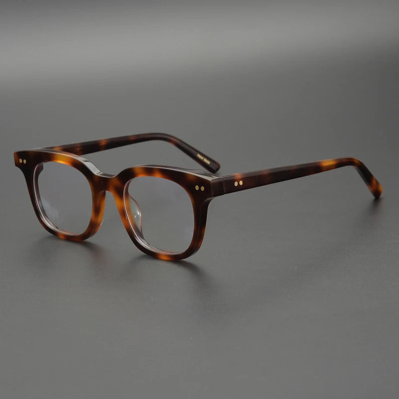 Acetate Emerald Square Prescription Eyeglasses | Retro Optical Frame for Rx Lenses – CINILY UK - Tortoise