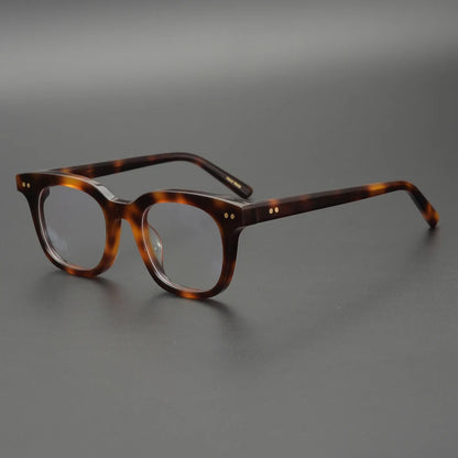 Acetate Emerald Square Prescription Eyeglasses | Retro Optical Frame for Rx Lenses – CINILY UK front view