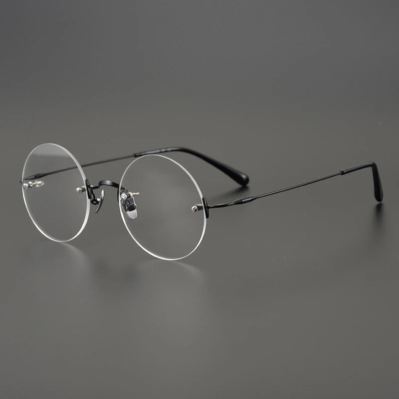 Titanium Rimless Round Eyeglasses