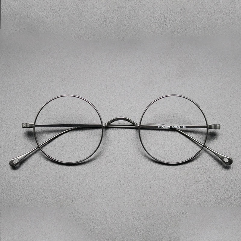 Petite Titanium Wire Round Prescription Eyeglasses | Ultra-Light Optical Frame for Rx Lenses – CINILY UK - GUNMETAL