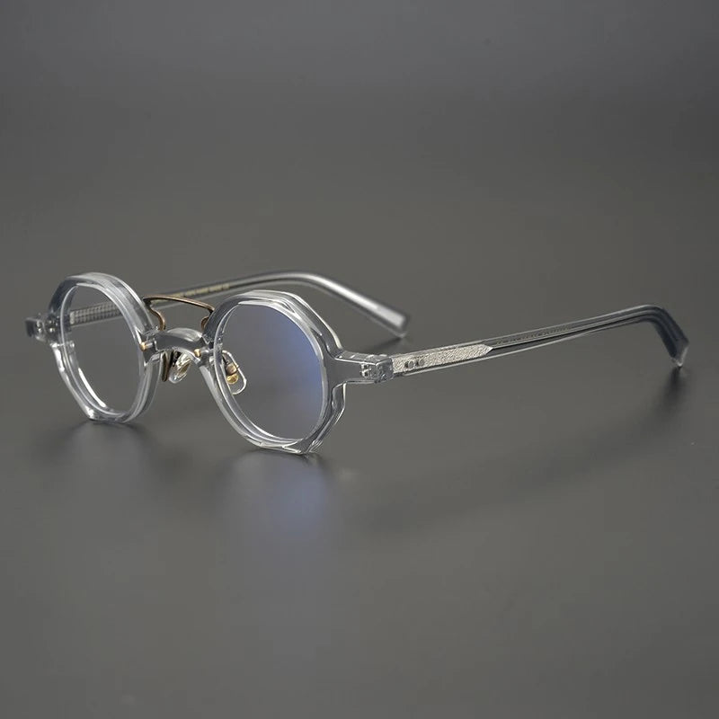Acetate Round Prescription Eyeglasses | Classic Retro Optical Frames – CINILY UK - Grey
