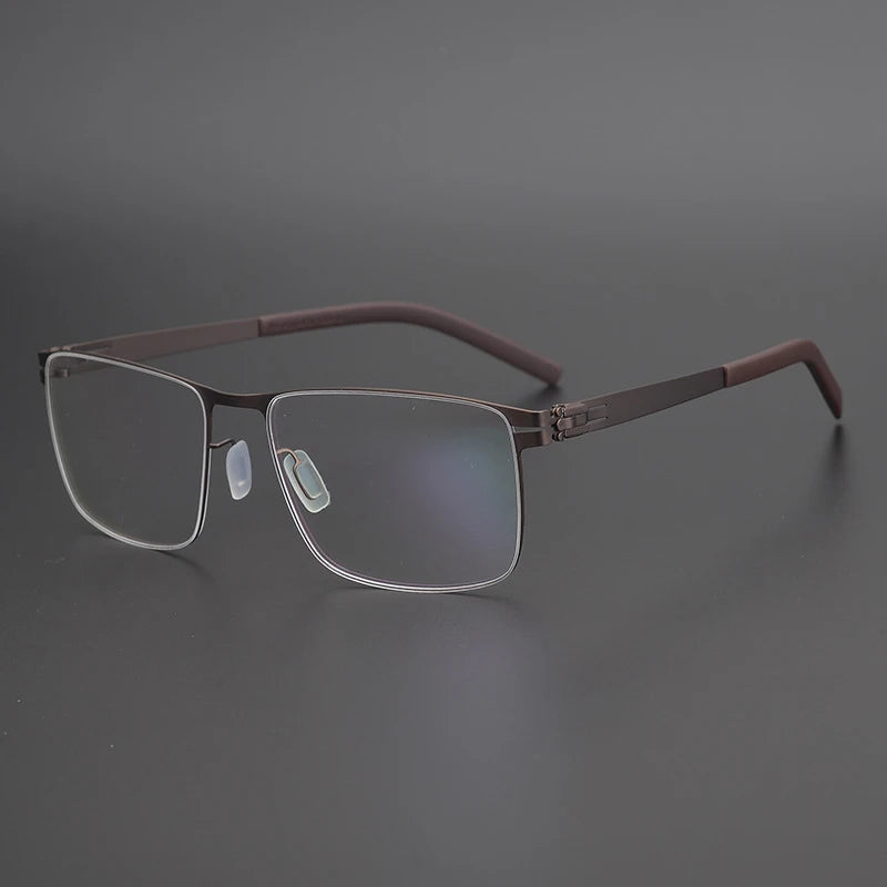 Titanium Screwless Square Prescription Eyeglasses