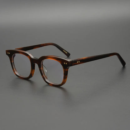 Acetate Emerald Square Prescription Eyeglasses | Retro Optical Frame for Rx Lenses – CINILY UK lens detail