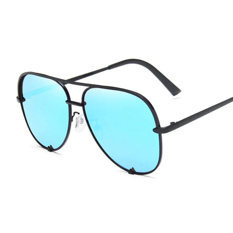 Aviator Gradient Mirror Sunglasses | Retro Women’s Driver Shades – CINILY UK - Blue
