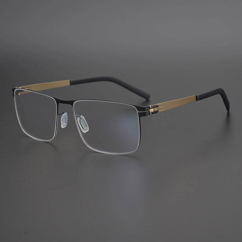 Titanium Screwless Square Prescription Eyeglasses