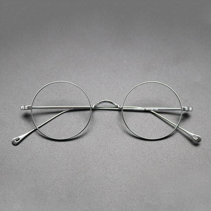 Petite Titanium Wire Round Prescription Eyeglasses | Ultra-Light Optical Frame for Rx Lenses – CINILY UK frame detail