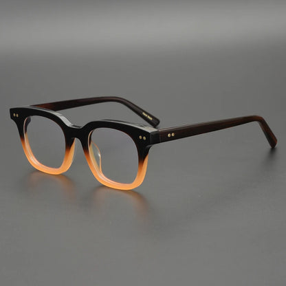 Acetate Emerald Square Prescription Eyeglasses | Retro Optical Frame for Rx Lenses – CINILY UK side view
