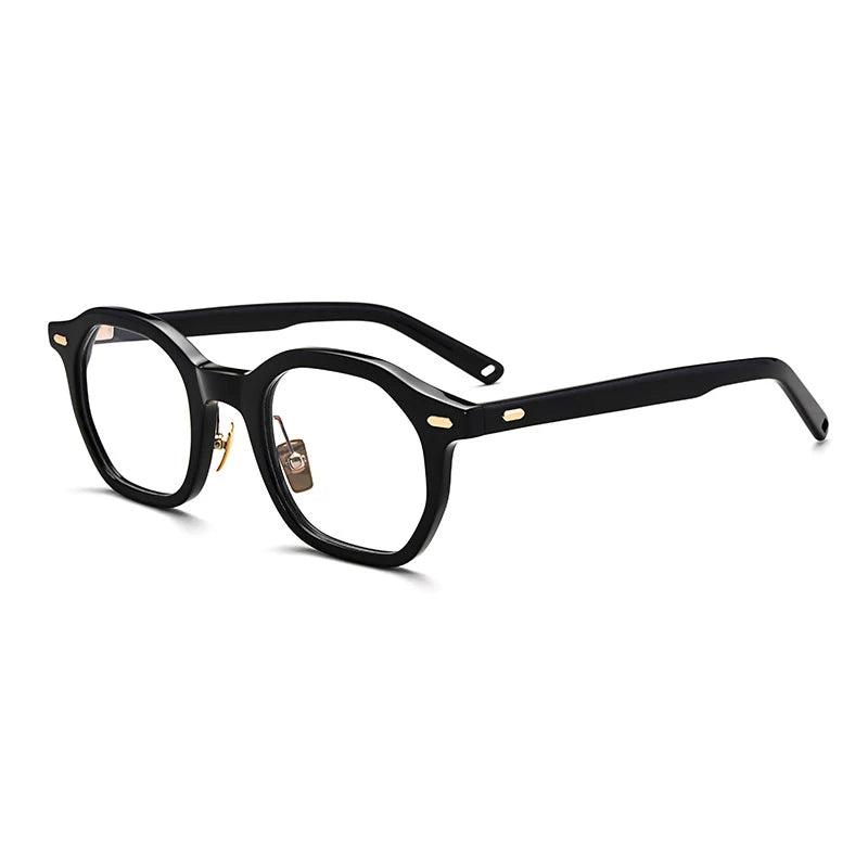 Classic Acetate Square Prescription Eyeglasses | Korea Optical Frame for Rx Lenses – CINILY UK - Black