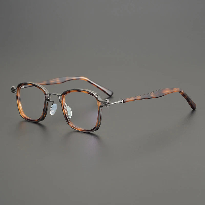 Alloy Blue Square Prescription Eyeglasses | Lightweight Optical Frame for Rx Lenses – CINILY UK - Tortoise