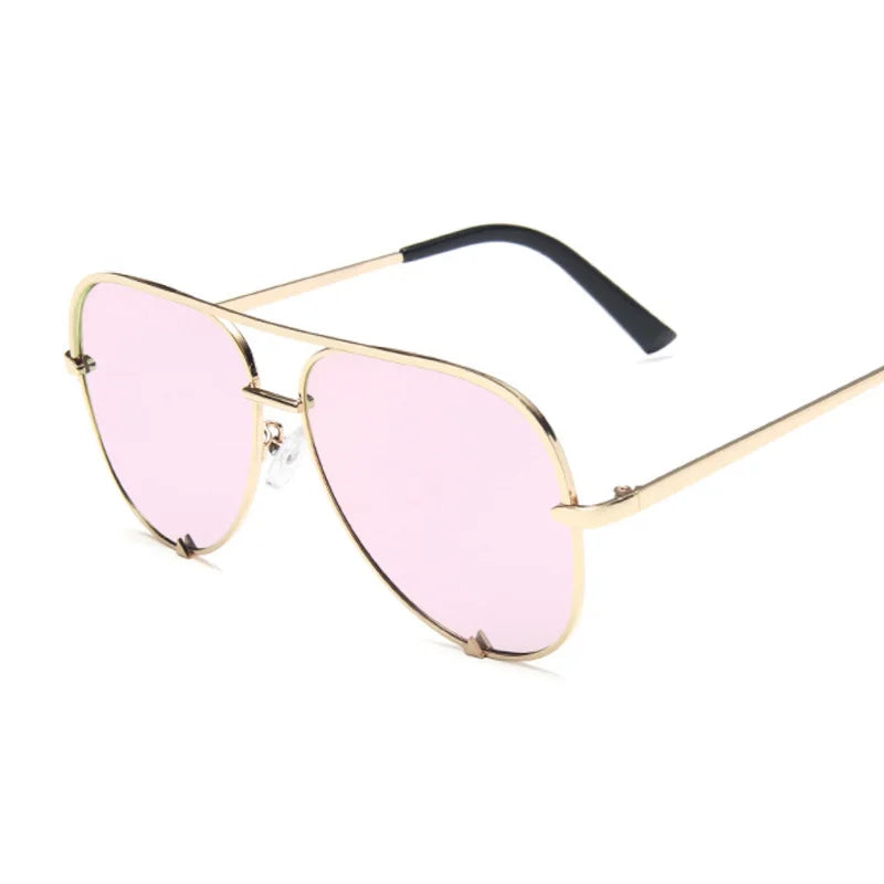 Aviator Gradient Mirror Sunglasses | Retro Women’s Driver Shades – CINILY UK - Pink