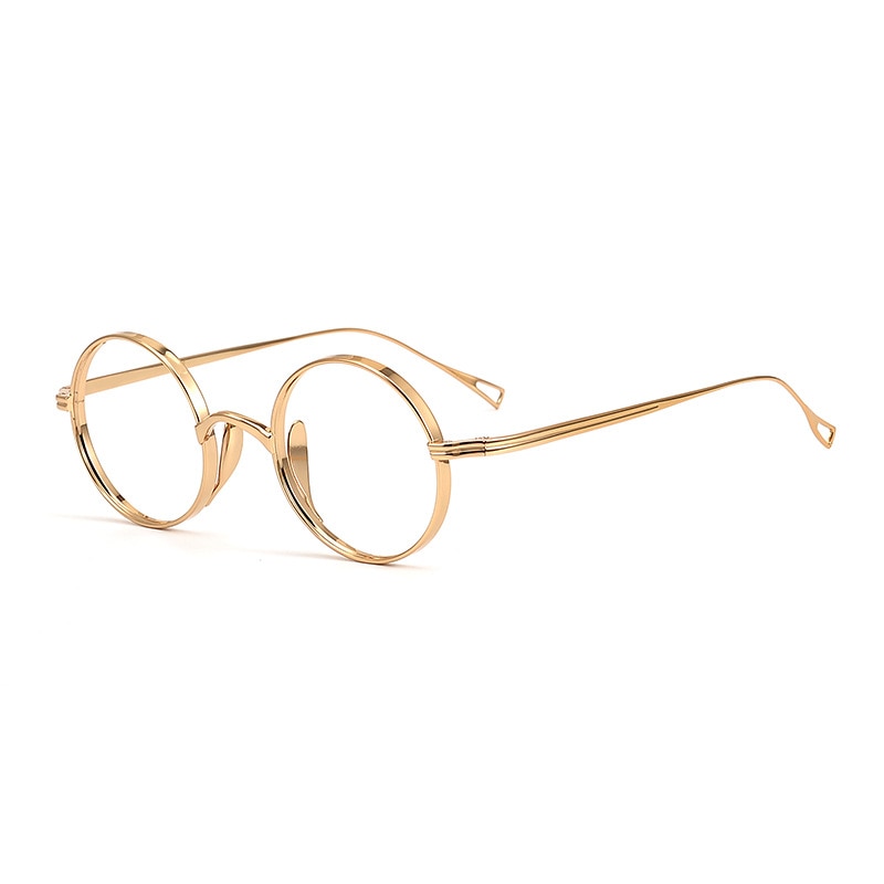 Japanese Handmade Titanium Retro Round Prescription Glasses Frame