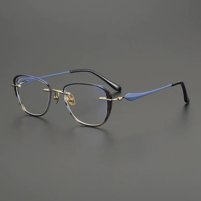 Titanium Tortoise Cat Eye Eyeglasses