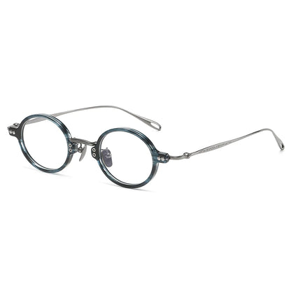 Petite Titanium Acetate Round Prescription Eyeglasses | Ultra-Light Optical Frame for Rx Lenses – CINILY UK lens detail
