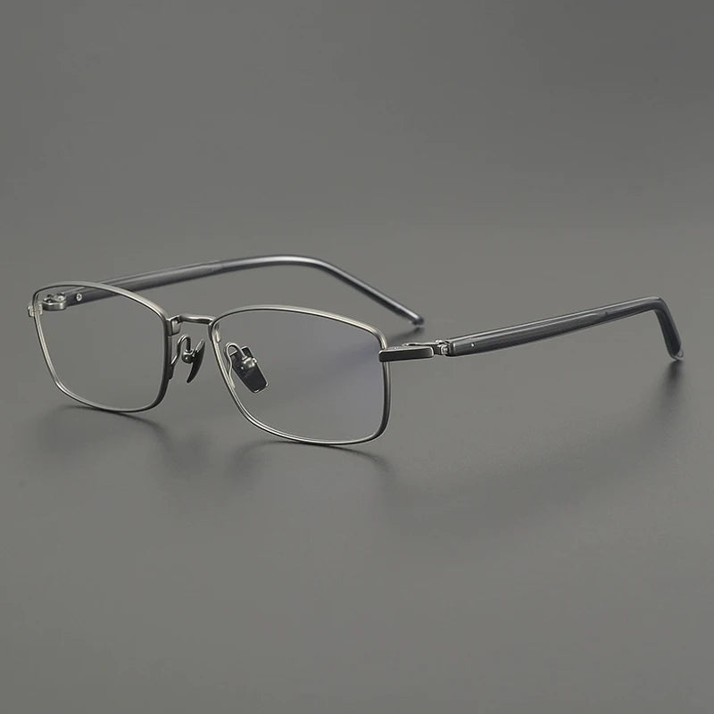 Titanium Rimless Square Prescription Eyeglasses