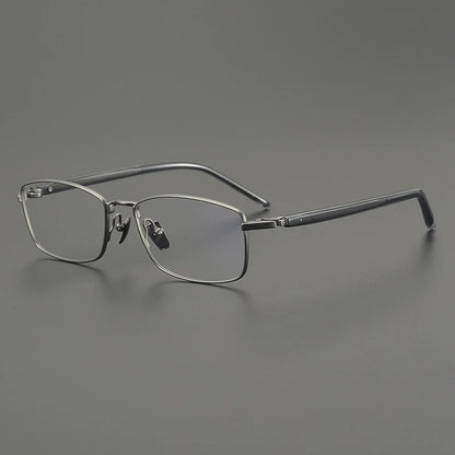Titanium Rimless Square Prescription Eyeglasses