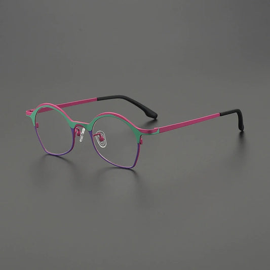 Titanium Matte Panto Prescription Eyeglasses | Ultra-Light Optical Frame for Rx Lenses – CINILY UK