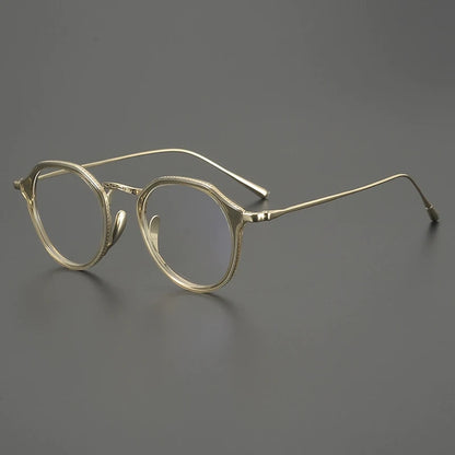 Titanium Windsor Panto Prescription Eyeglasses | Retro Optical Frame for Rx Lenses – CINILY UK frame detail